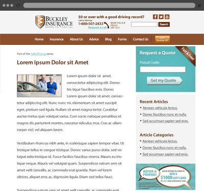 blog page